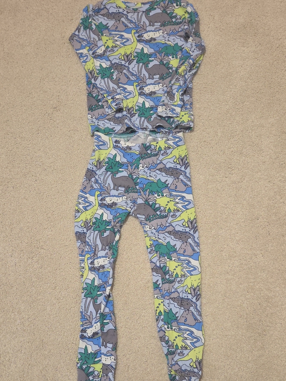 GAP 5T Organic Cotton Pajamas Dinosaur Print